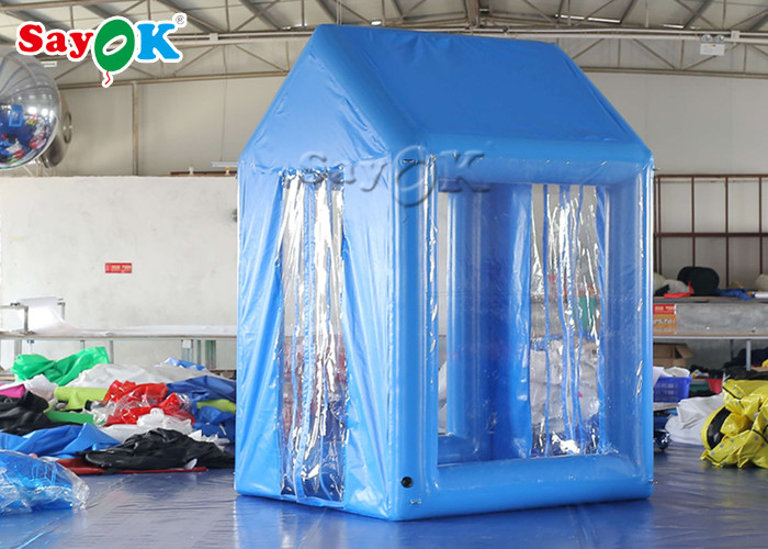 2x2x3M Blue PVC Inflatable Medical Tent Human Atomization Disinfection Door Channel