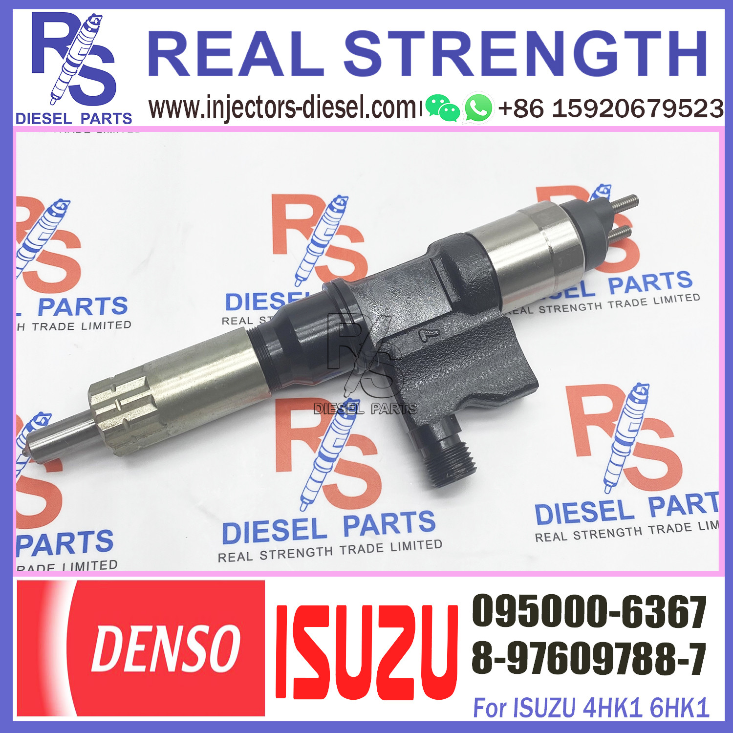 Diesel engine Common Rail Fuel Injector 095000-6366 095000-6367 for ISU-ZU 4HK1 6HK1 engine 8-97609788-6 8-97609788-7