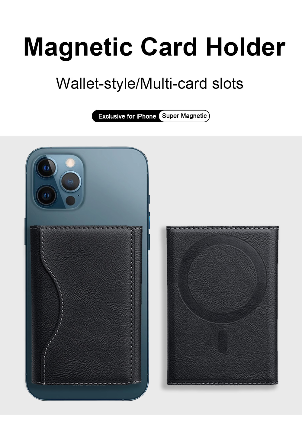 Compact Magnetic Closure Wallet With Slim Design RFID Blocking