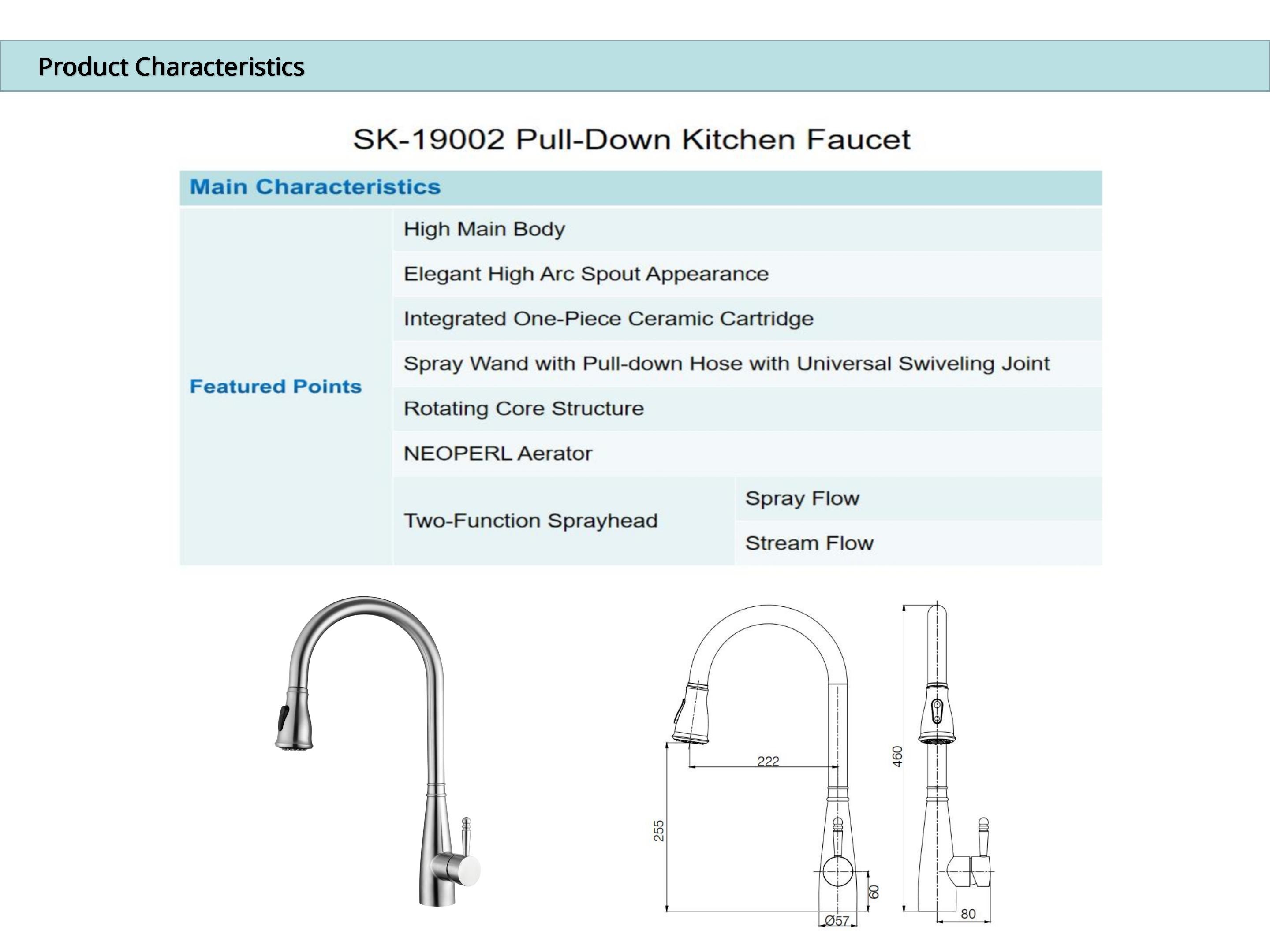 Two Mode Sprayer Kitchen Bar Faucets SUS304 Stainless Steel Touch Control Taps