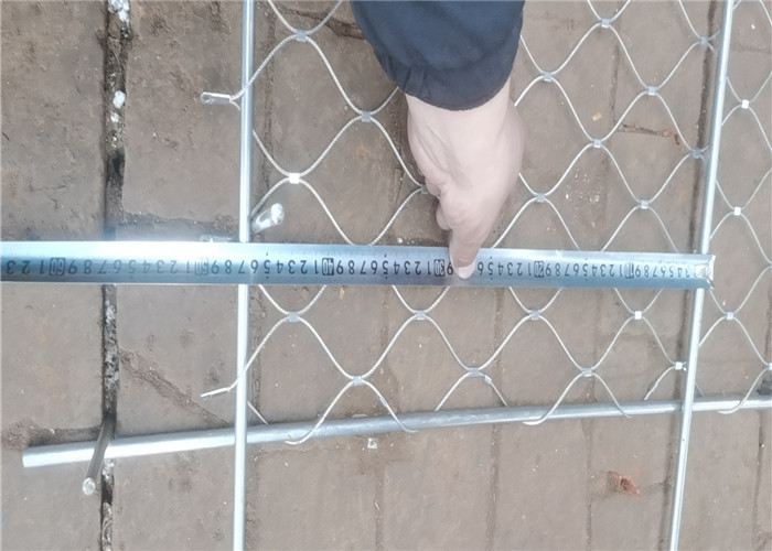 30x30mm Small Bird Eye Size 1.5mm Stainless Steel Wire Rope Mesh