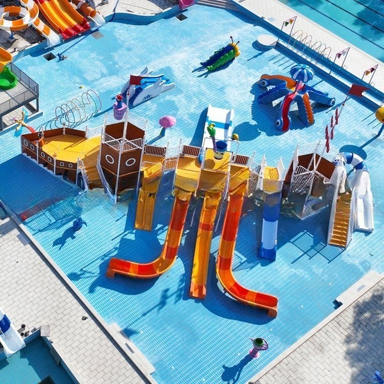 New Products Fiberglass Water Park Equipment Super Pirate Ship