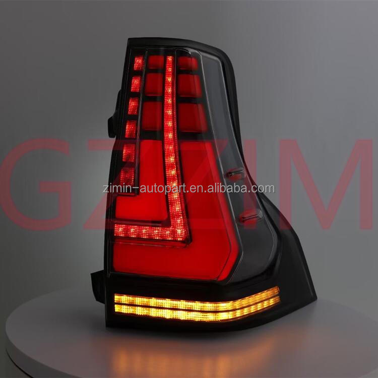 Black Red LED Tail Light ABS Plastic For Prado FJ150 2018