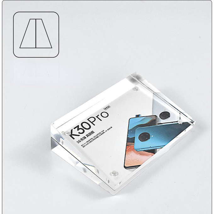 A4 A5 Size Acrylic Price Sign With Strong Magnetic Bases Standing Slanted Display Signs