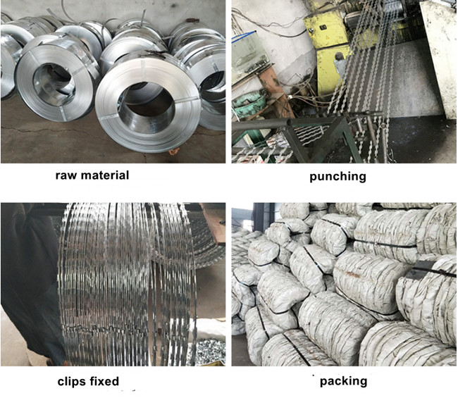 Green 430 Stainless Steel Razor Coil Barbed Wire 450mm High Security