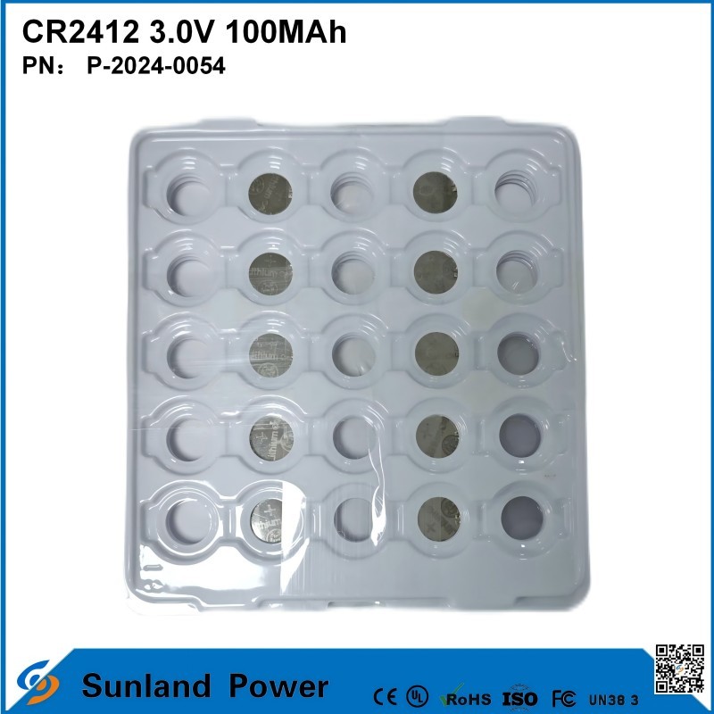 CR2412 3.0V 100MAH Li-MnO2 Battery Long Strong Life