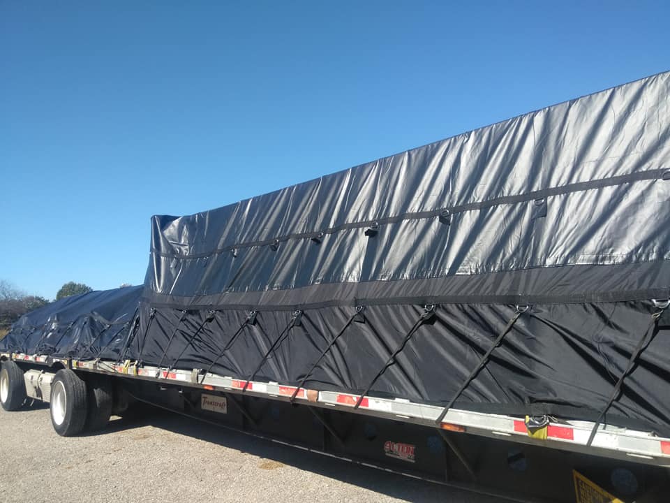 6Ft Drops PVC Truck Cover Light Weight Lumber Tarps For Flatbed Truck Tarps