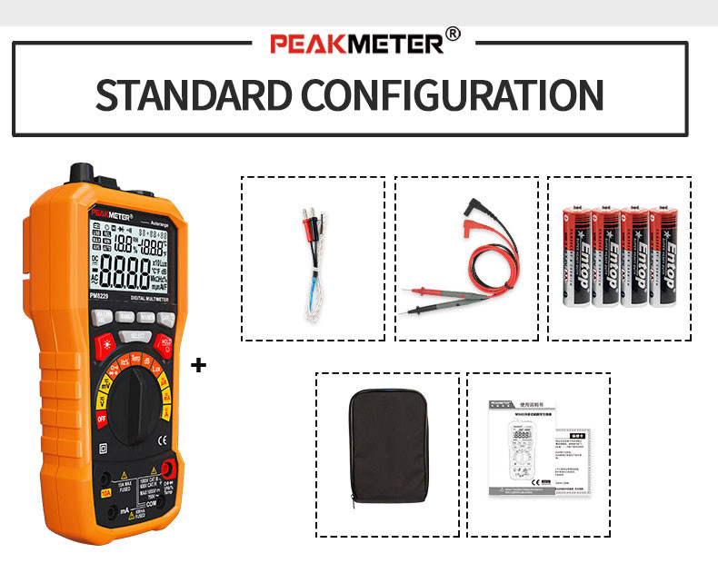 Digital Multimeter, Instrument AC/DC DCA ACV ACC Capacitance Resistance