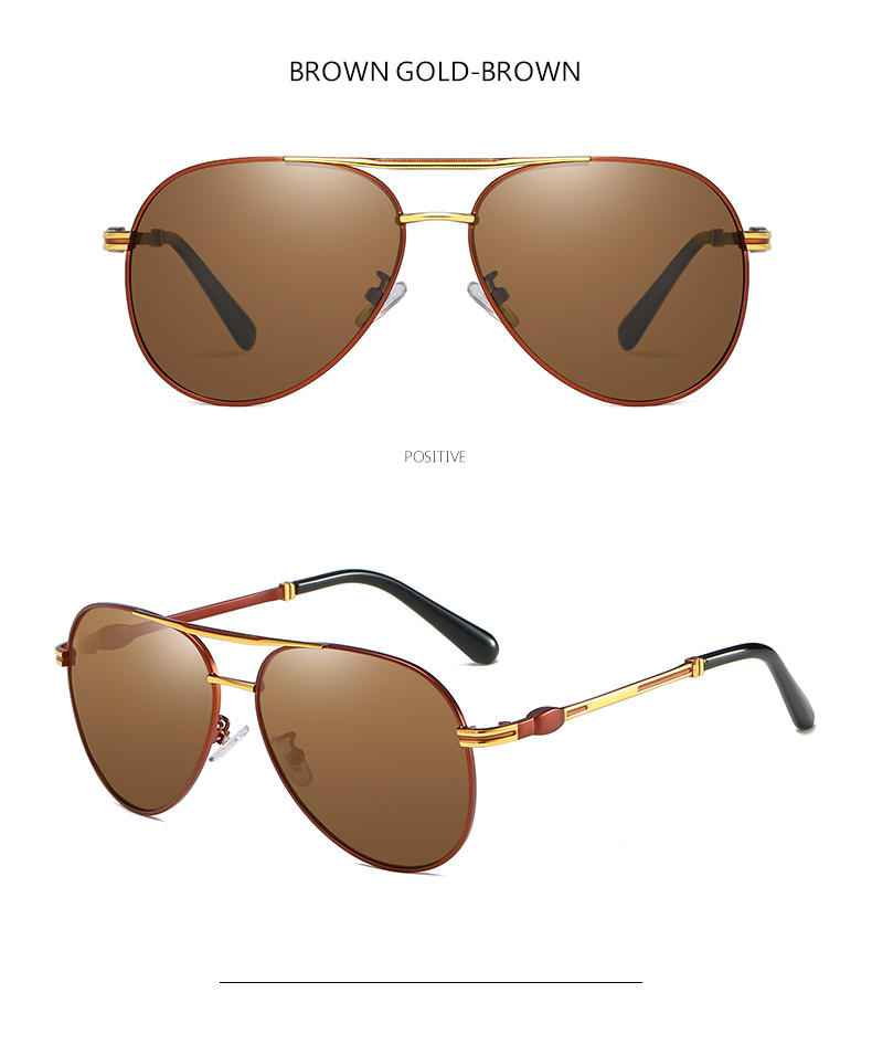 Memory Mens Metal Frame Sunglasses Spring Leg Fashion Polarized