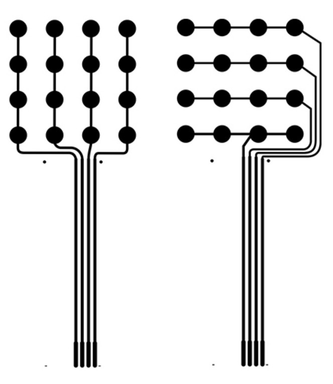 Membran Microswitch Water Resistant Keyboard 4 * 4 Matrix 16 Key 7P Connection