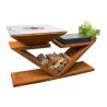 Buy cheap OEM Pre Weathered Corten Steel Charcoal Grill With Ash Tray from wholesalers