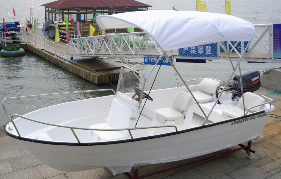 Stability Fiberglass Fishing Boats 330 Kgs 4.2m Single For For Cruising / Diving