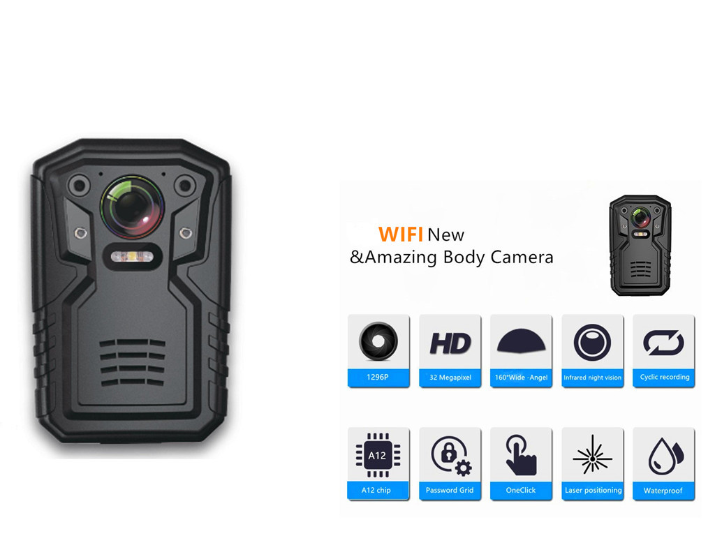Ambarella A12 Chipset Body Camera 5000mAh IR Night Version WIFI Video Camera