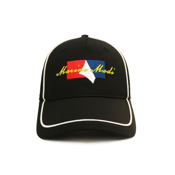 Flat Embroidery Logo Custom Baseball Caps Cotton Adjustable Constructed Sport