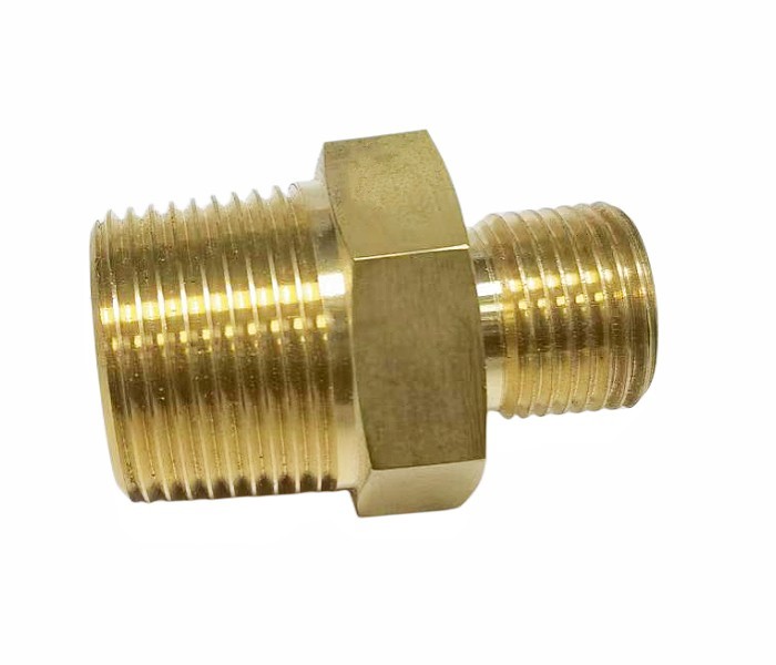 JIS ANSI Npt Hex Nipple Brass Pipe Fitting 1/2NPT X 1/2NPT Thread