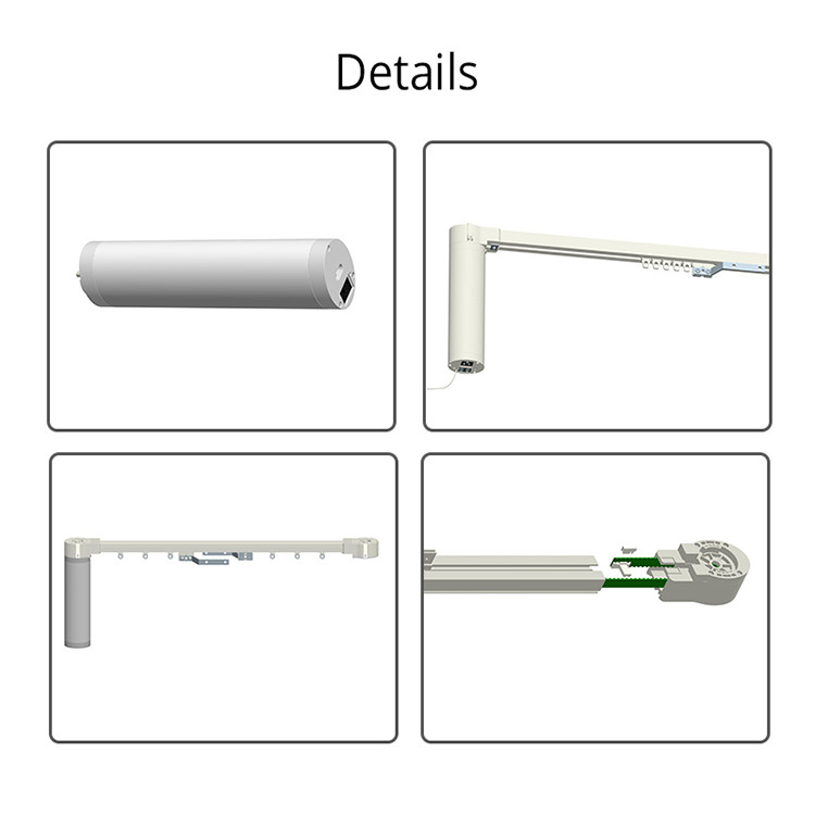 Retro Remote Control Alexa Smart Curtain Motor With DIY Tracks Smart Home Curtain Opener