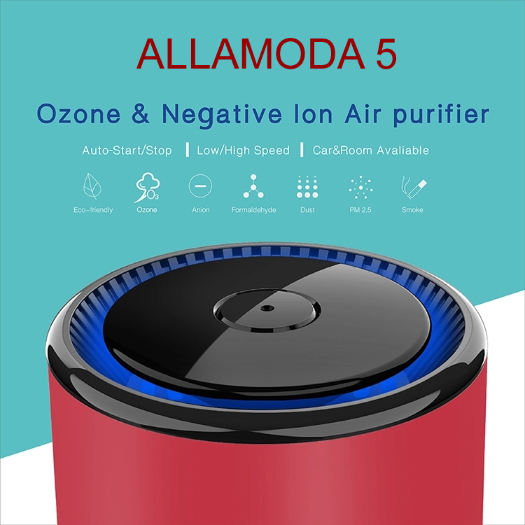 ETL Gray Hepa Car Air Purifier 106m3/h Negative Ion Air Cleaner