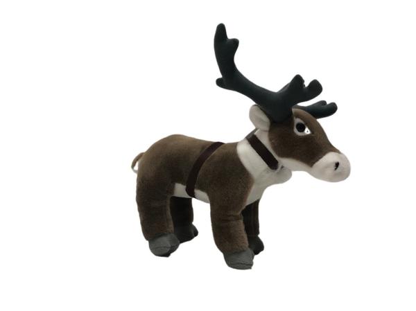 Unisex 20CM Christmas Reindeer ECO Friendly Stuffed Animals Harness Printing