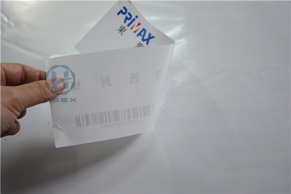 High Residue Tamper Evident Security Labels For Tamper Proof Container