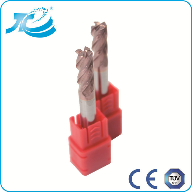 Hardness 55 / 60 / 65 Corner Radius End Mill , 4 Flute End Mill