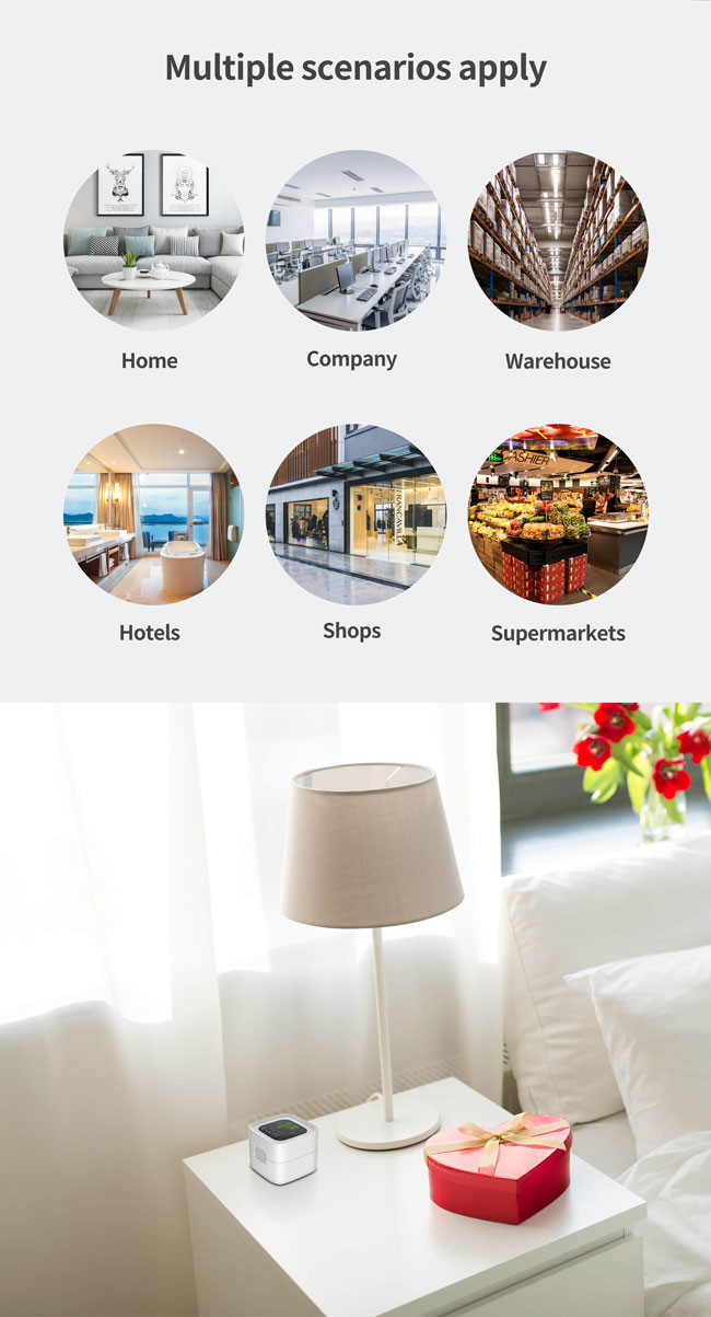Tuya WiFi Smart Home Air Quality Monitor PM2.5 With Rechargeable Battery