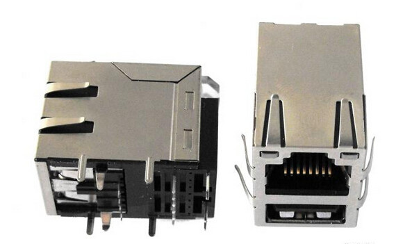 100 / 1000 Base Micro Usb Female Connector Transformer For Network Switch