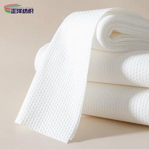 China 30x70cm Disposable Rags Cloth White Spunlace Nonwoven 80GSM Disposable Hair Towels on sale