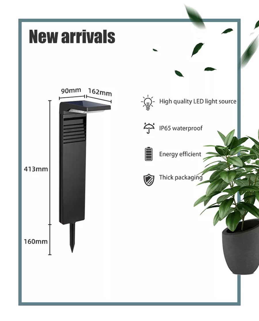 Waterproof Led Solar Garden Lawn Lights Walkway Outdoor Pathway Spike
