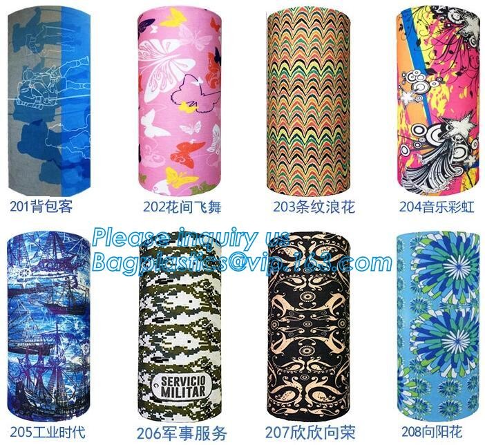 multi choice women head scarf printed colorful face mask custom logo/size bandana,Sport Strapping Seamless Custom Gaiter Whi