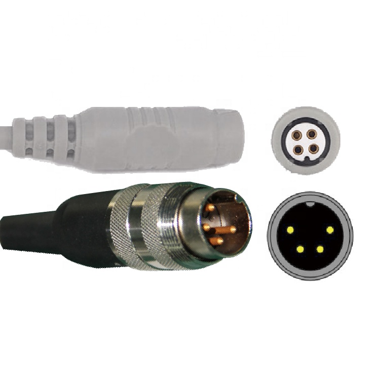 Scott 4 Pin Compatible IBP Cable To B.Braun Transducer IBP Cable