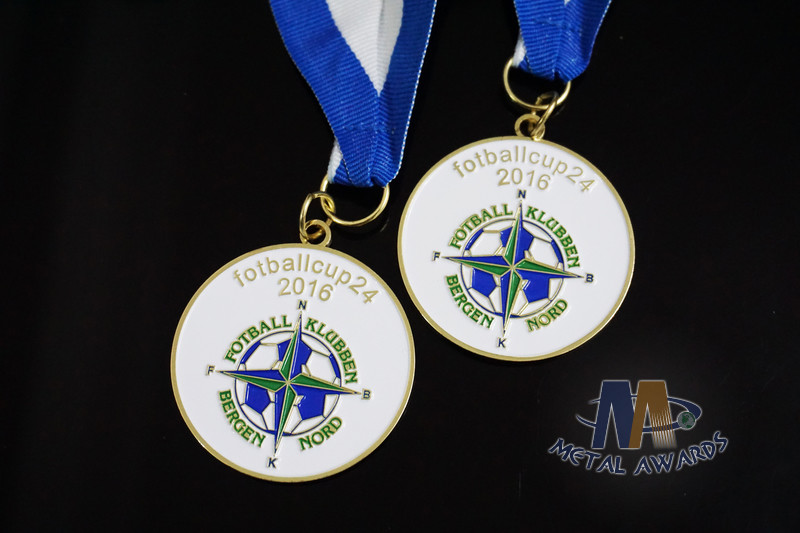 Soft Enamel Football Award Medals , Custom Soccer Medals For Kids Anti Corrosion