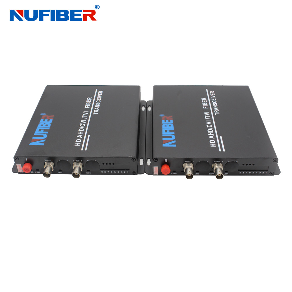 HD AHD / TVI / CVI 1080P Fiber Video Converter 2Ch 2MP Simplex SM 1310 / 1550nm FC