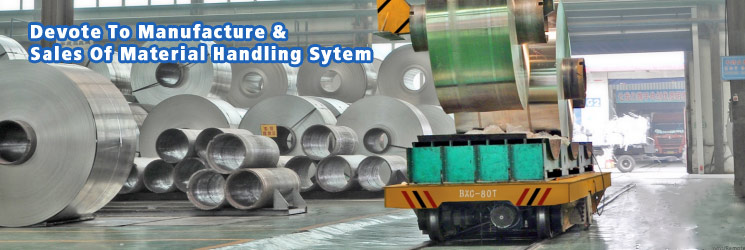 PLC Controlled Battery Motorized Steel Coil Transfer Car on Rails for Metal Plant