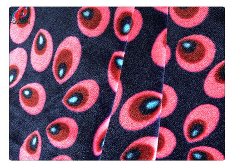 One Side Brushed Spandex Velvet Fabric For Kids Wear Custimized Printing