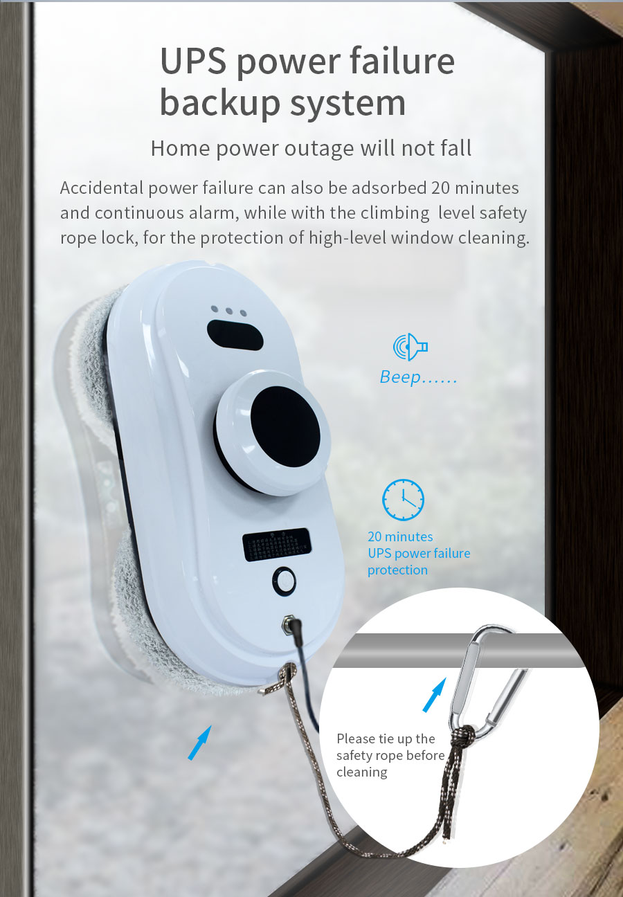 Path Planning Window Cleaner Robot 72W AC110 - 240V Intelligent Window Cleaning Robot