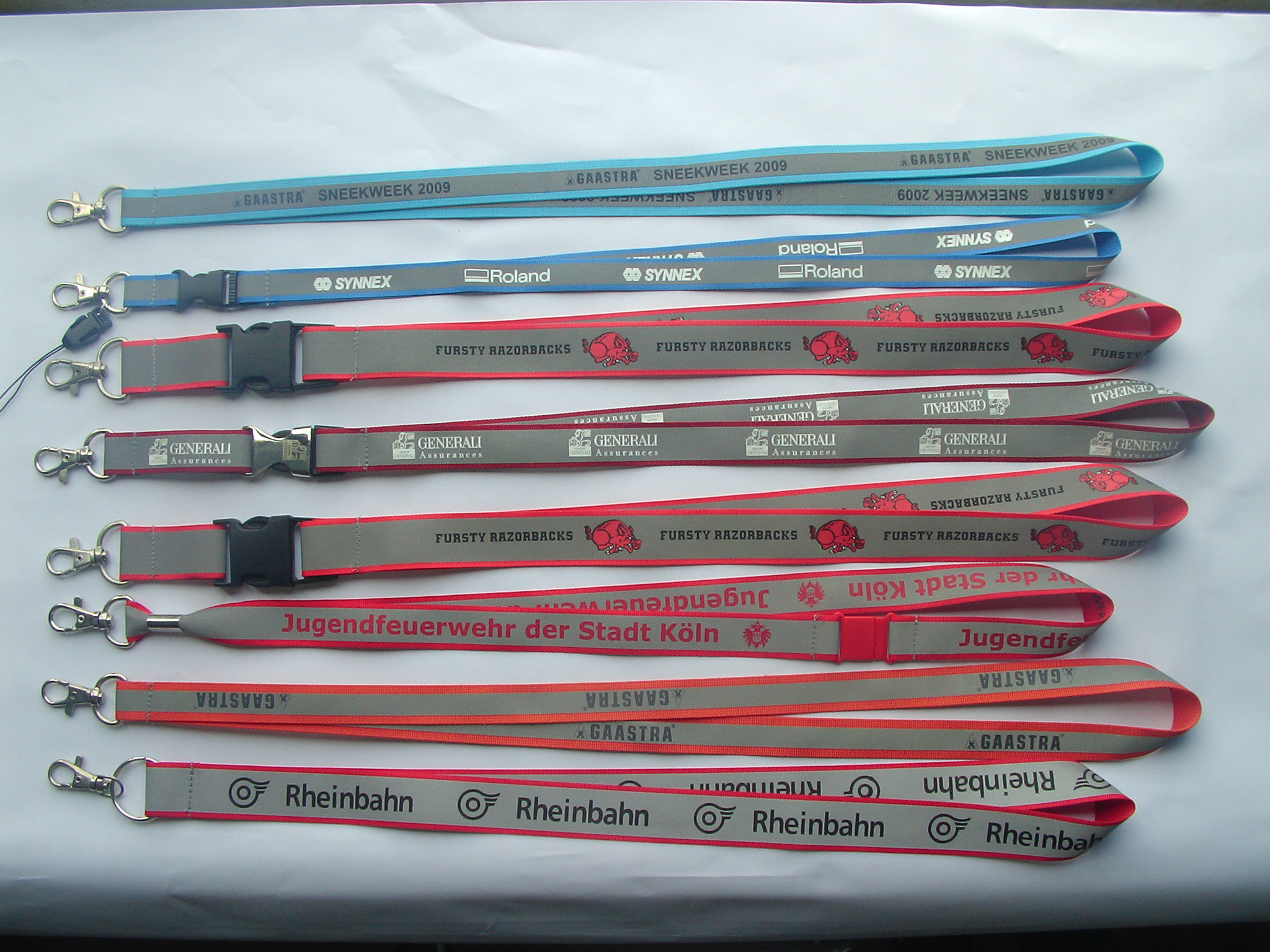OEM Custom Polyester Lanyards For Promotion Gifts , Silk Screen Printed