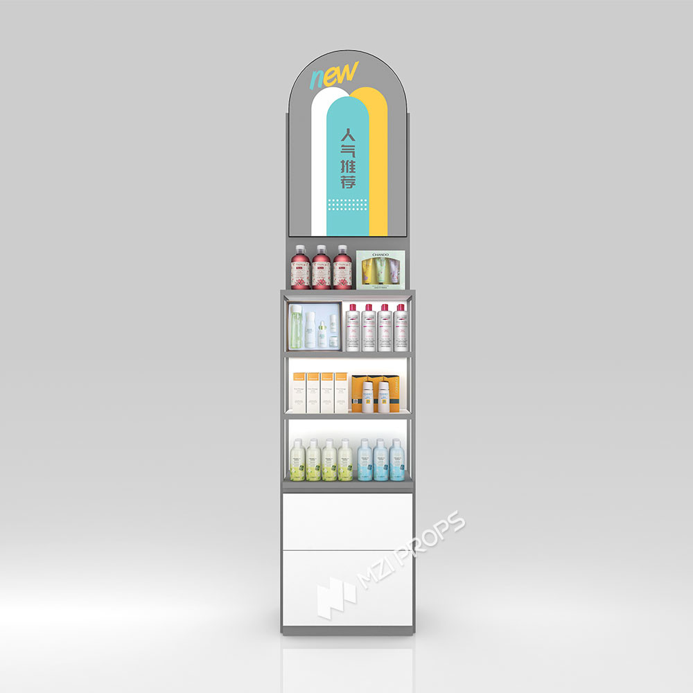 YXiS-X1 40mm Soft Film Light Box Skincare Display Cabinet With Adjustable Shelves