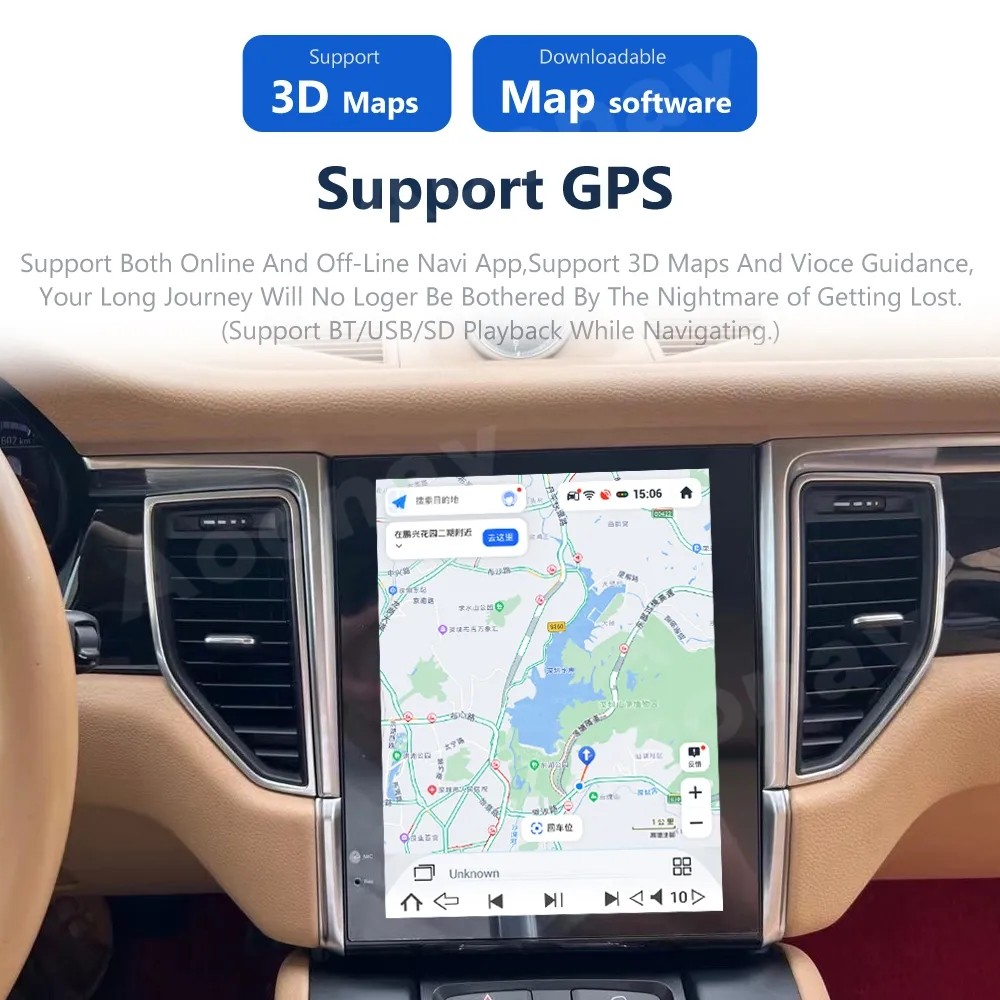 10.4inch Android Screen Setereo For 2010-2015 Porsche Macan Multimedia Player GPS Navigation Wireless Carplay 4G wifi