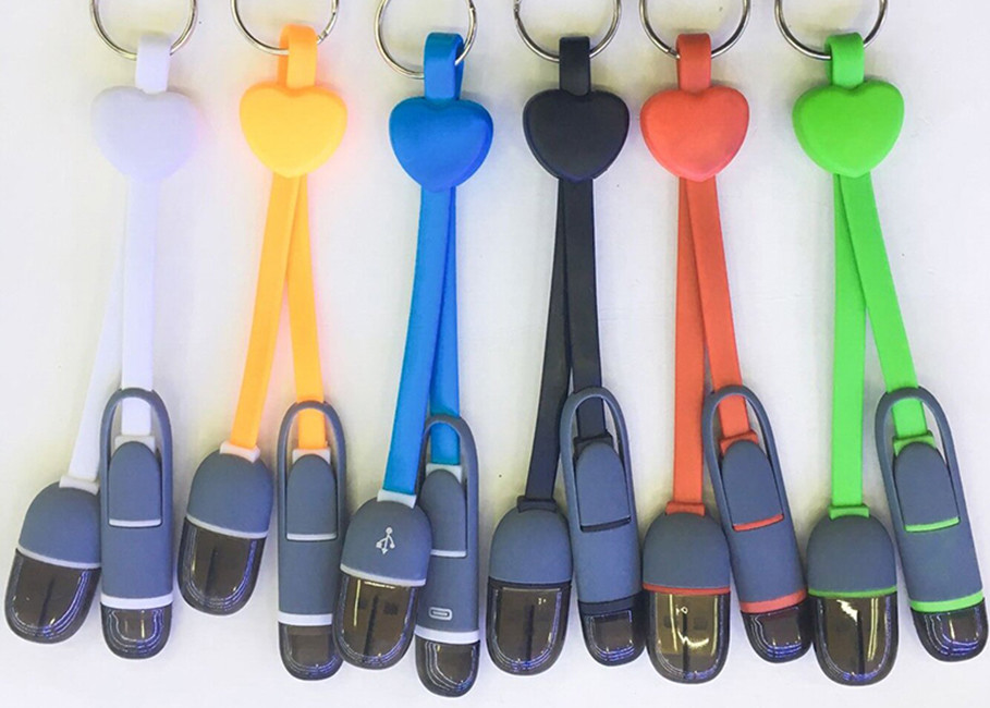 Aluminum Shell Usb Extension Power Cable 2 In 1 Lingtning Micro 25cm Length