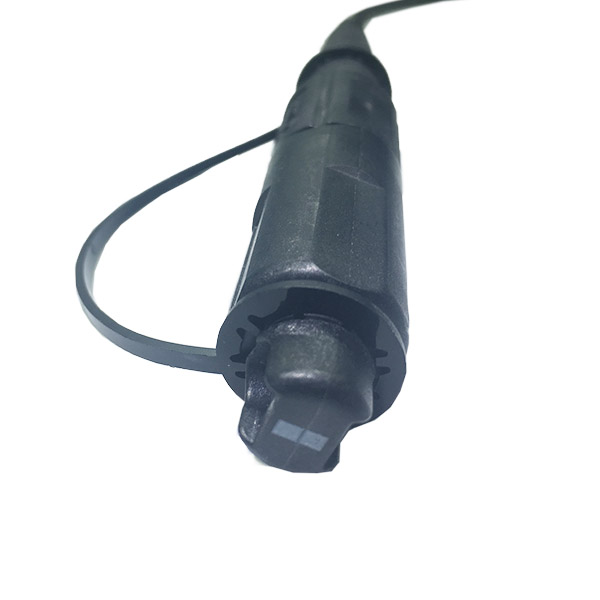 IP SC Simplex Harsh Environment Cable Dust Cap To SC Connector 5.0mm Cable Diameter