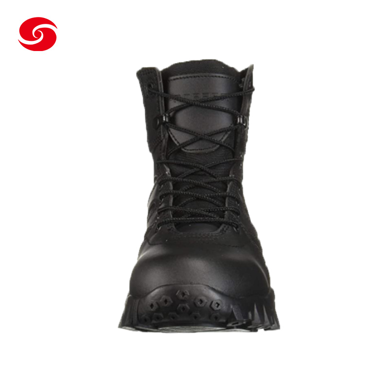 Army Jungle Black Leather with Nylon Tactical Combat Military Boot
