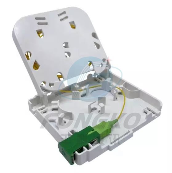 SC Simplex Duplex LC Quad FTTH Terminal Box 1-4 Cores Wall Mounting