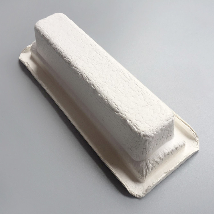 Sustainable Recycled Paper Tray Biodegradable White Dry Press Sugarcane