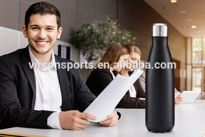 Virson Stainless steel swell outdoor sports water bottle,Double wall cola shape insulated