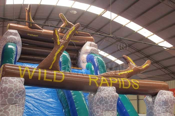 Wild Rapids Inflatable Dry Slide, Commercial Grade Giant Blow Up Slide