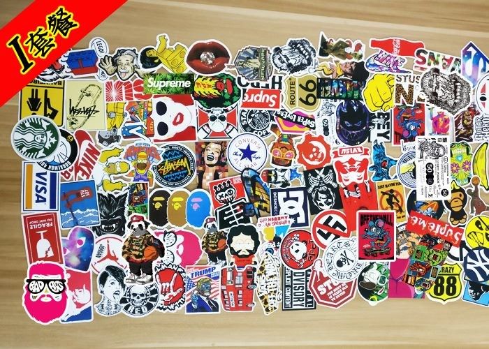 Classic Fashion Style Graffiti Cool Stickers Non Toxic For Moto Car / Suitcase