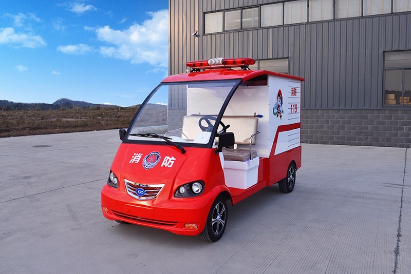 Electric Fire Fighting Vehicle With 500L Tanker High Flow Battery Operated