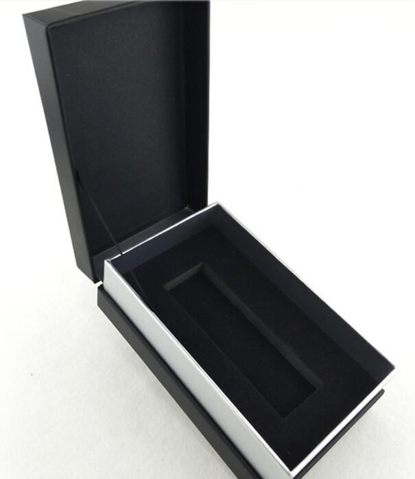 Silver or gold foil hot stamping custom logo printing paper cardboard Jewelry necklace luxury packing box bagease packa