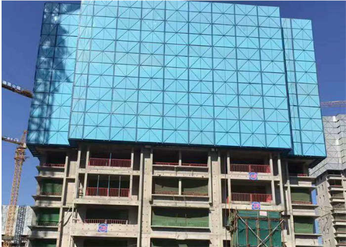 Self Climbing Perforated Safe Perimeter Safety Screens Construction