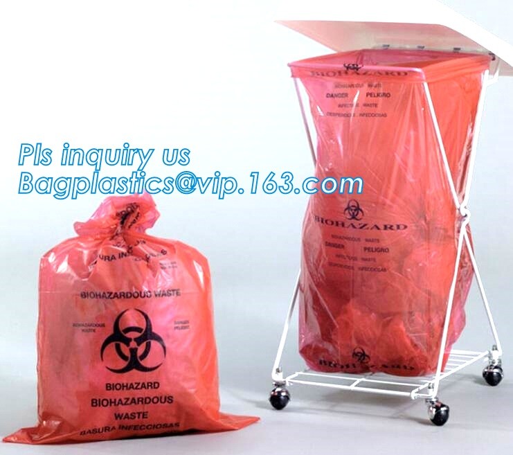 30 Gallon 33" X 40" Red Isolation Infectious Waste Bag / Biohazard Bag High Density 17 Microns - 250 / Case, bagease